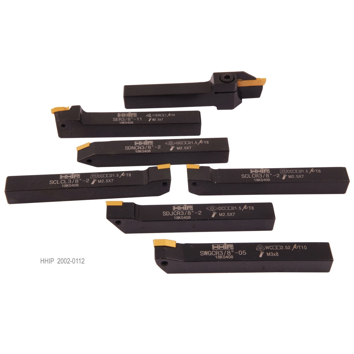 PRO-SERIES 7 PIECE 3/8 INDEXABLE CUT OFF & TURNING TOOL SET