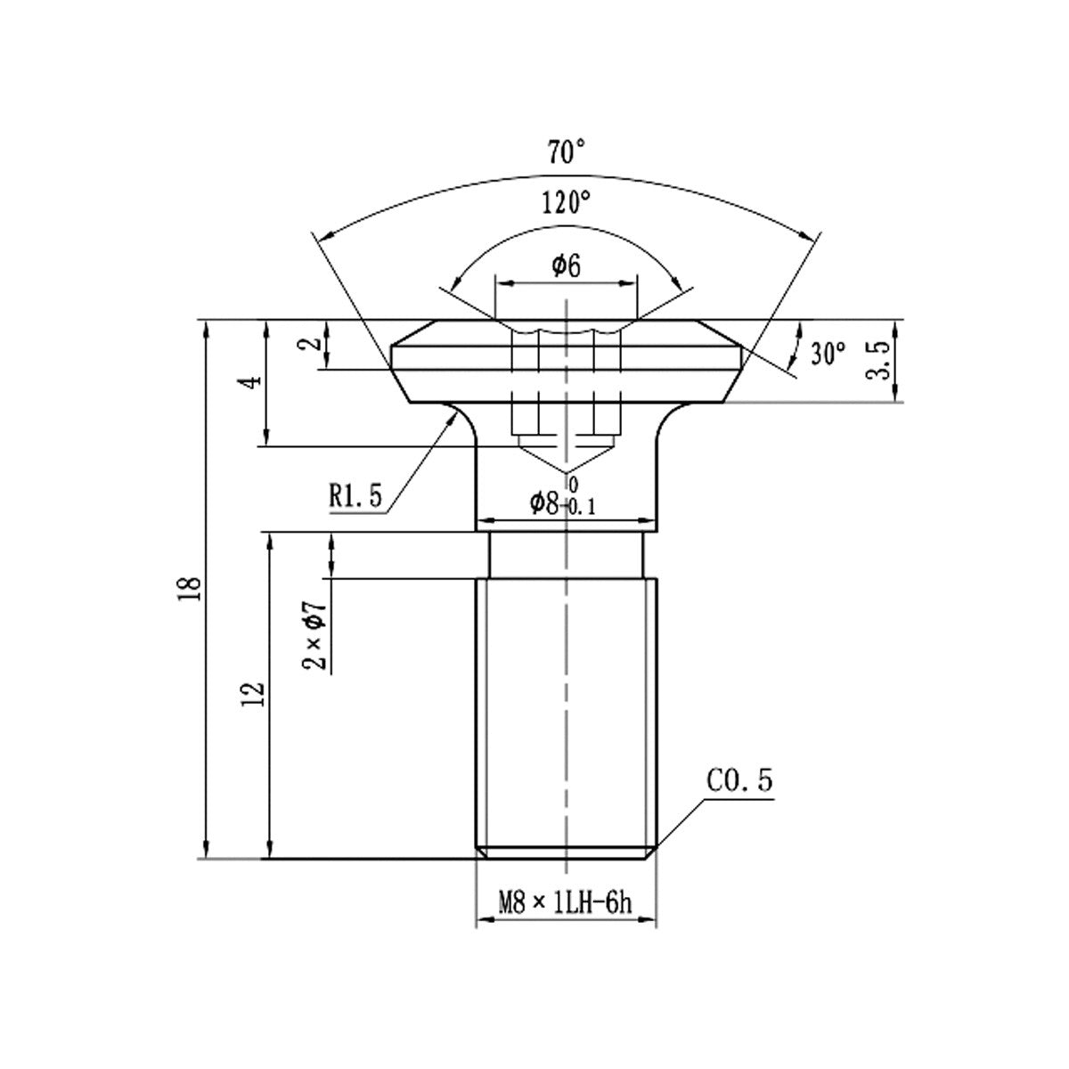 M4 X 8MM OVERALL LENGTH SCREW