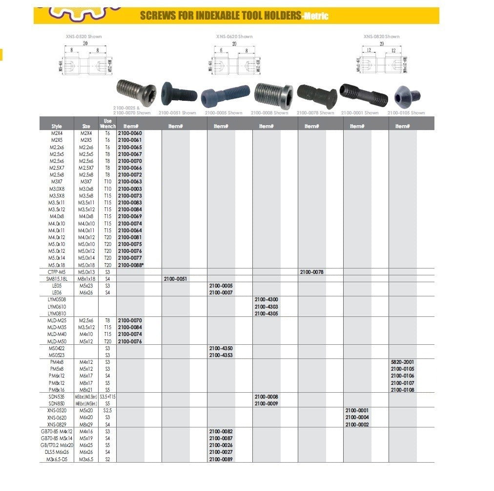 CTFP-M5 3.0MM HEX DRIVE INSERT SCREW