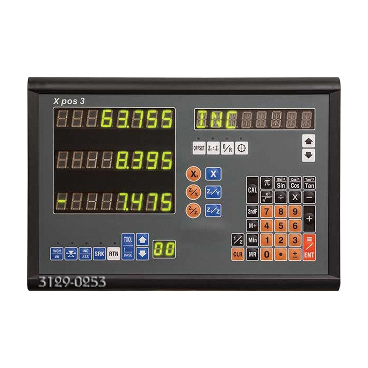 3-AXIS DRO DISPLAY CONSOLE FOR GLASS SCALE ENCODERS
