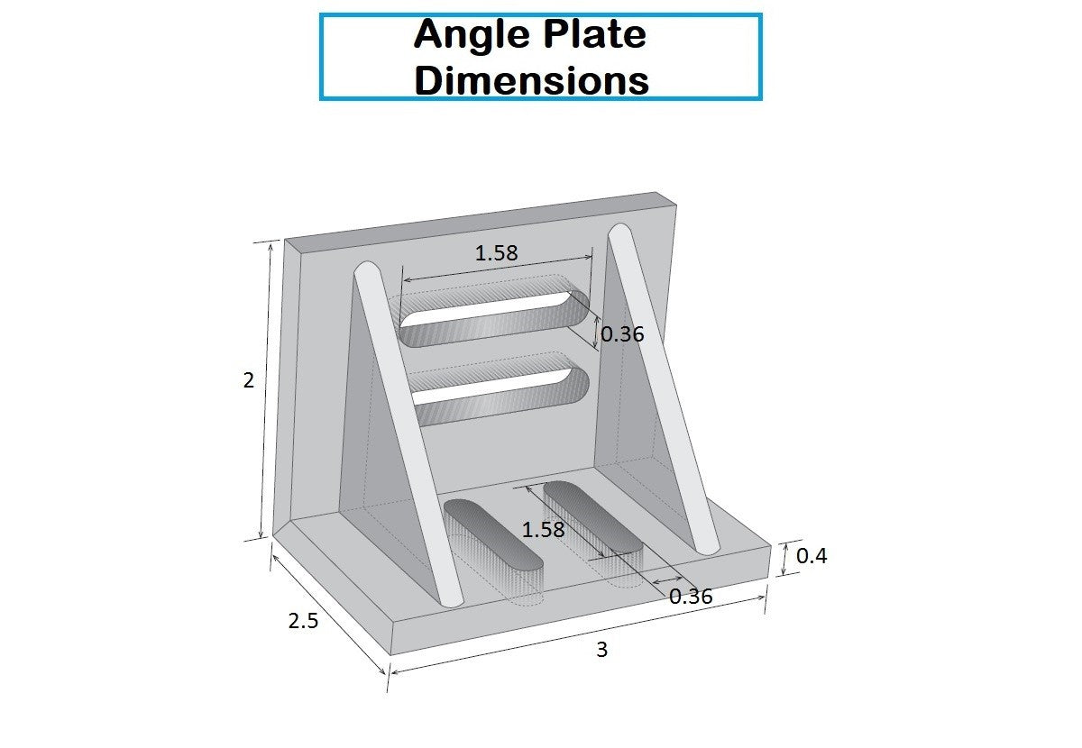 3 X 2.5 X 2" ANGLE PLATE & 1-2-3 BLOCK SET MATCHED PAIR