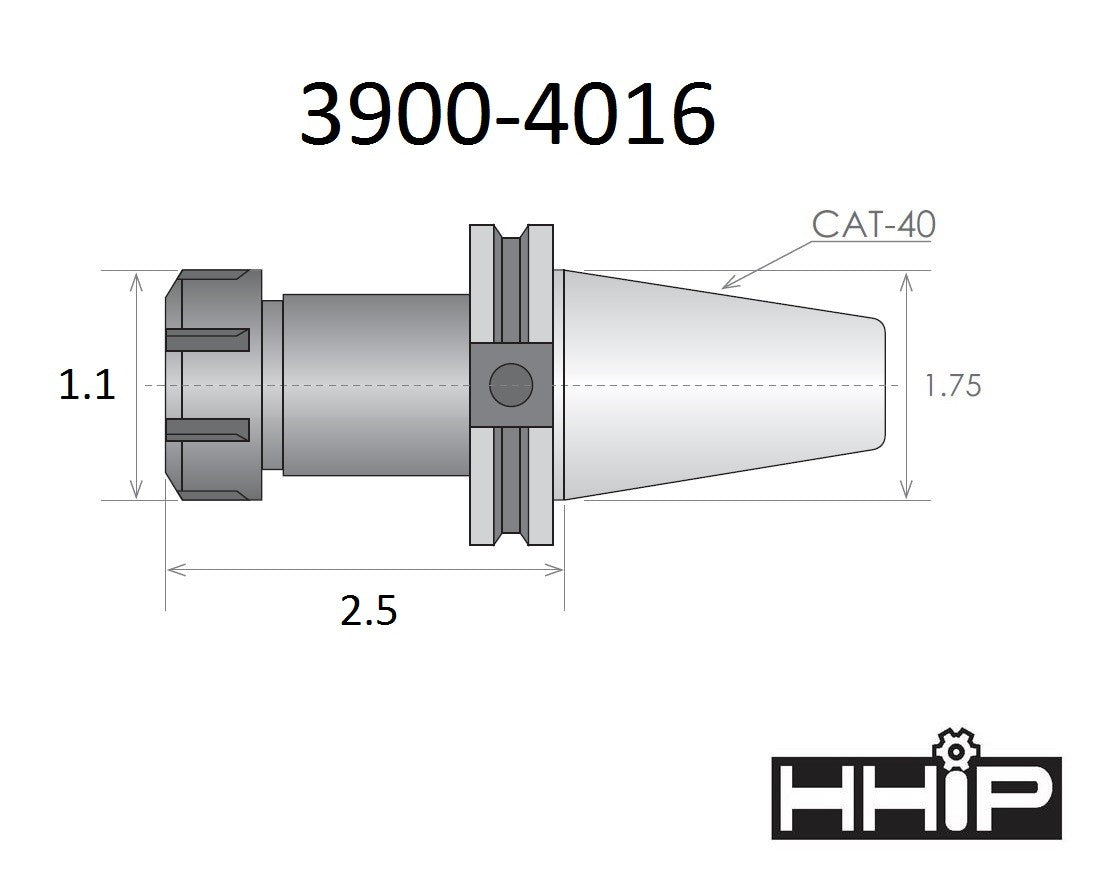 ER-16 CAT 40 V-FLANGE SPRING COLLET CHUCK SET