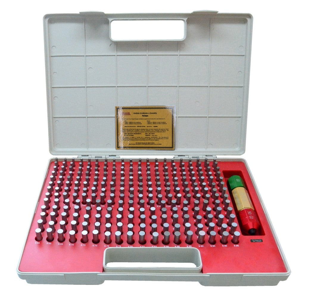 PRECISION STEEL PIN GAGE SETS WITH CERTIFICATION