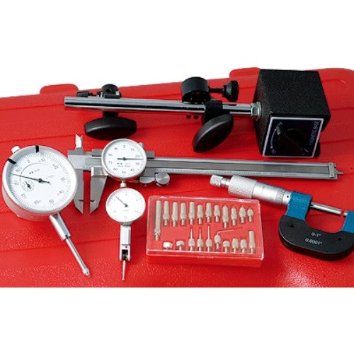 6 PC INSPECTION KIT CALIPER, MAGBASE, INDICATOR, MICROMETER, POINTS