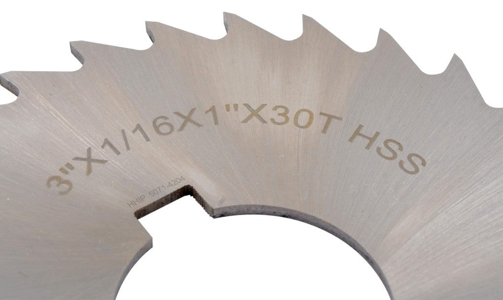 3 X 1/16 X 1" HIGH SPEED STEEL PLAIN SLITTING SAW